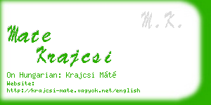 mate krajcsi business card
